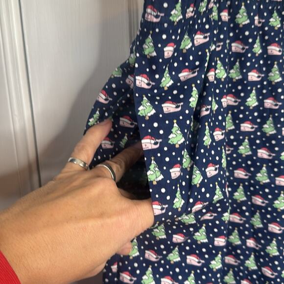 Vineyard Vines Lounge Santa Whale Pattern Drawstring Pajama Pants M-234 Sz XXL - Picture 3 of 7